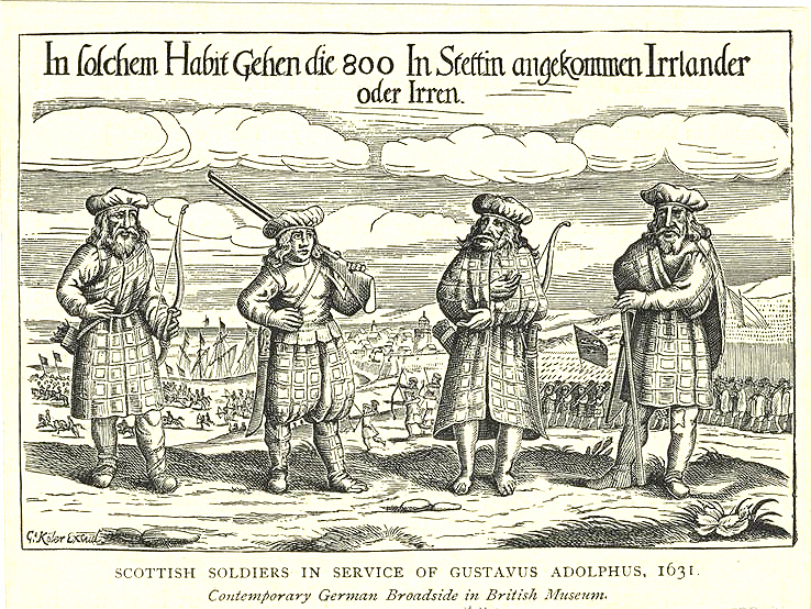 Highland mercenaries in the service of King Gustavus Adolphus of Sweden during the 30 years war.